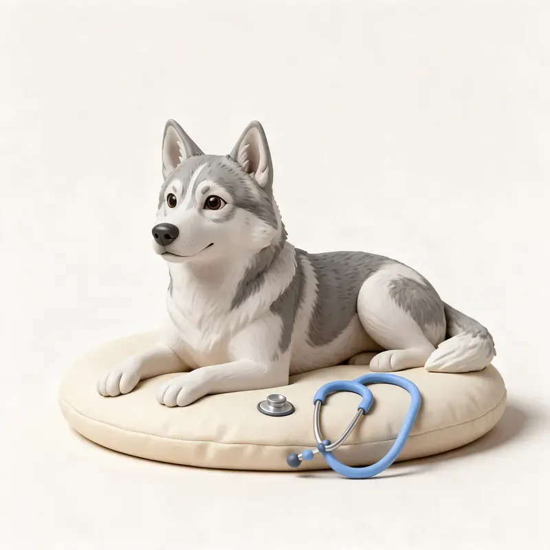 Laika de Siberia occidental: tranquilo y sano (ilustración)