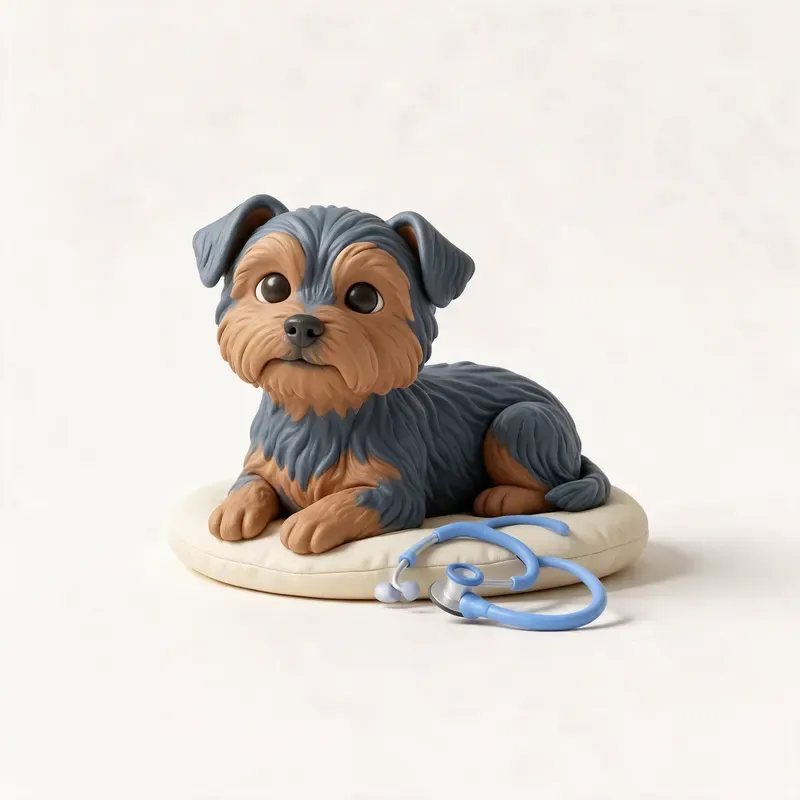 Morkie: tranquilo y sano (ilustración)
