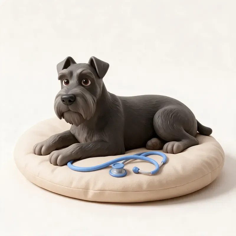 Schnauzer gigante: tranquilo y sano (ilustración)
