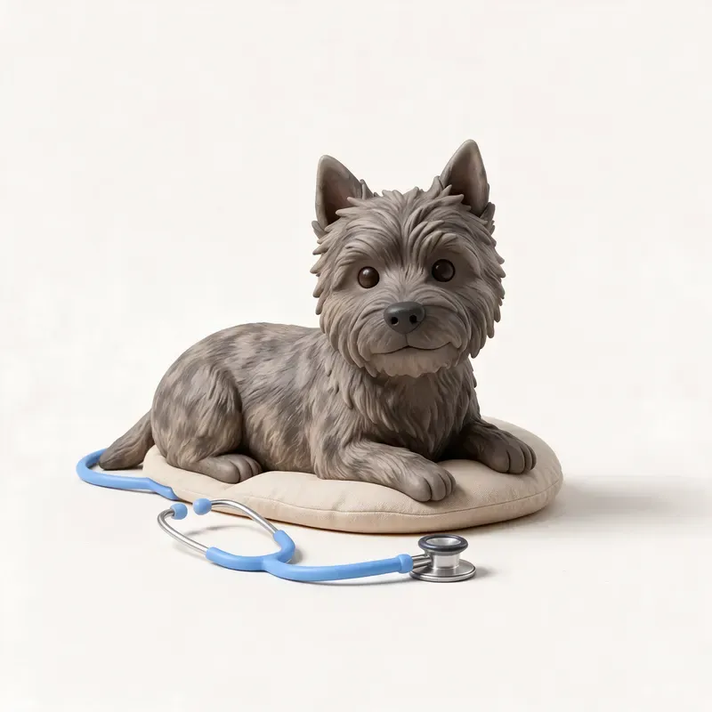 Cairn terrier: tranquilo y sano (ilustración)