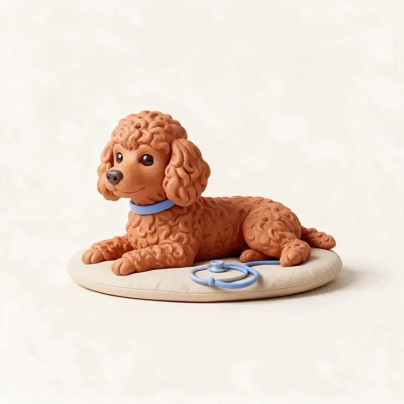 Caniche toy: tranquilo y sano (ilustración)