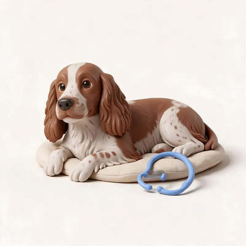Cocker spaniel inglés: tranquilo y sano (ilustración)
