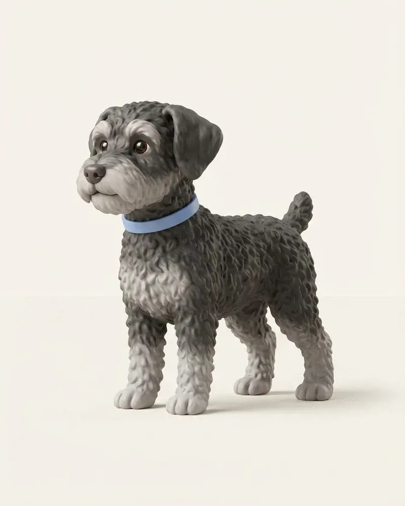 Ilustración 3D de un schnoodle