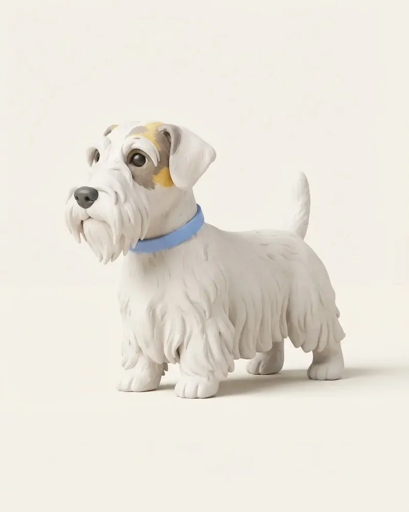Ilustración 3D de un sealyham terrier