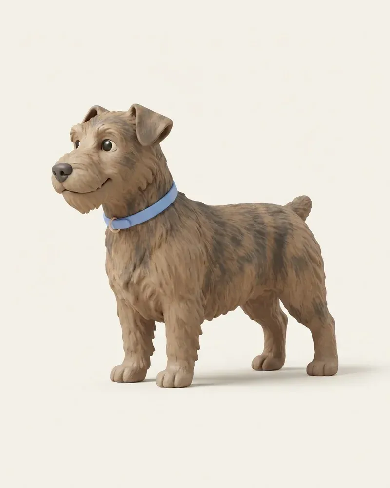 Ilustración 3D de un terrier irlandés glen of imaal