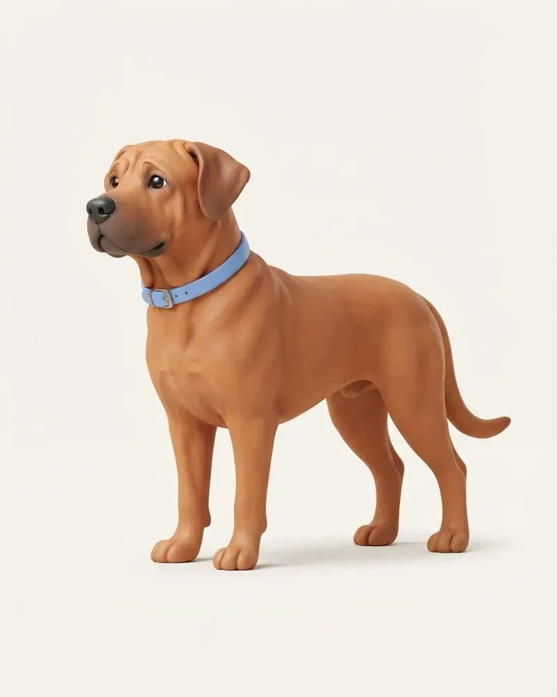 Ilustración 3D de un tosa inu