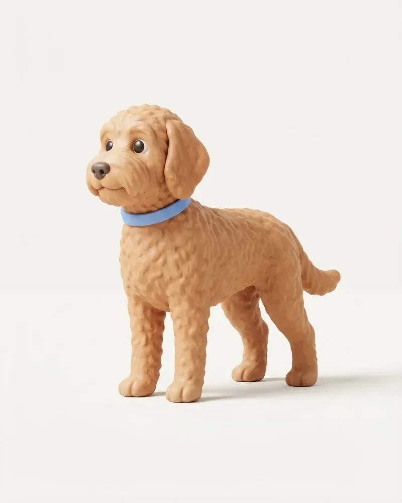 Ilustración 3D de un whoodle